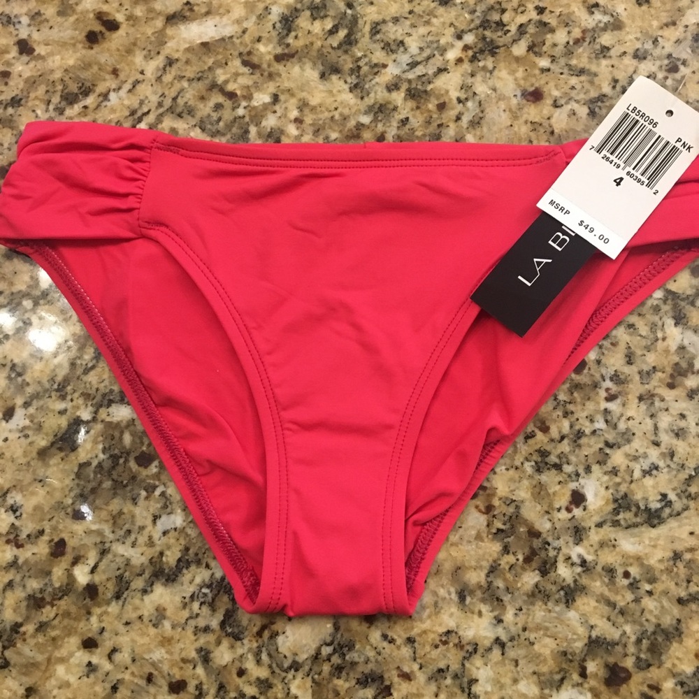 NWT LA BLANCA PINK BIKINI BOTTOM 4